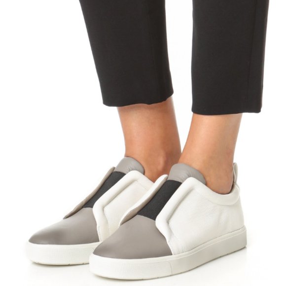 Vince White and Gray Minimalist Sneakers - Picture 1 of 12